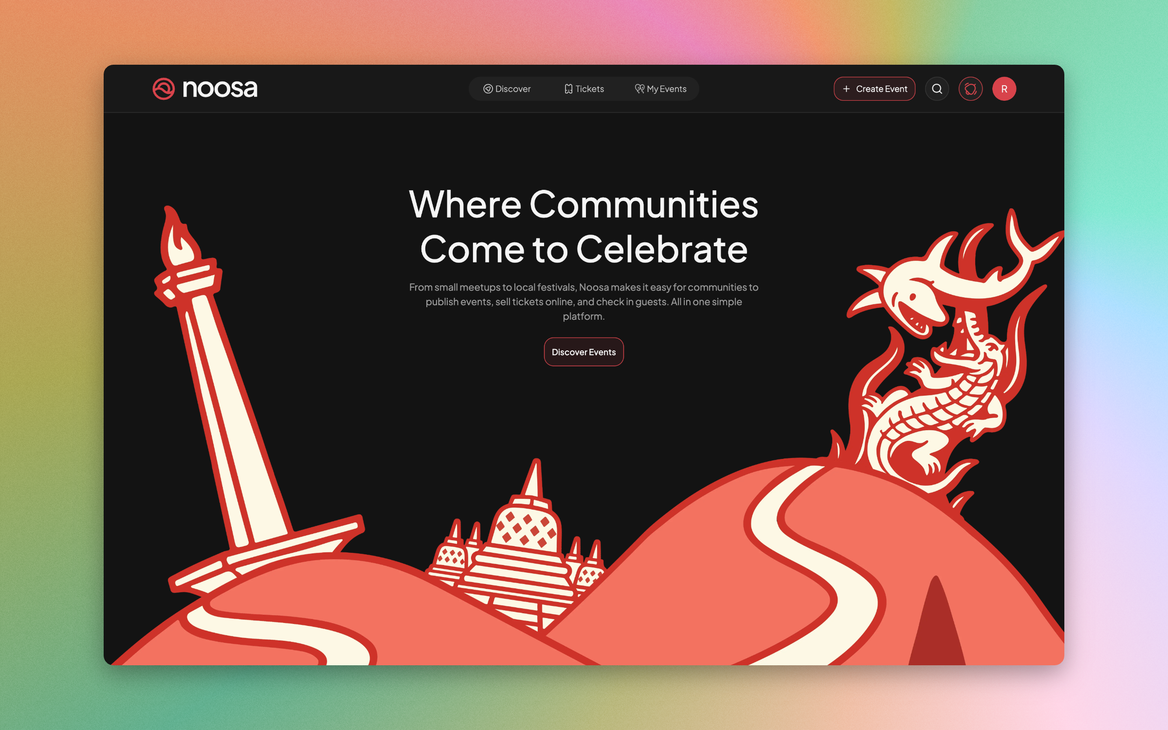 Noosa — landing page